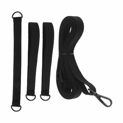 4PCS Fixed Strap Wind Protection for Large Cantilever Parasols Crank Umbrellas Wind Shield Suitable for Any Parasol with Locking Screw Black