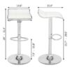 WALNUT Two Colors Adjustable 2 Soft-Packed Square Board Curved Foot Bar Stools Spa Tattoo Massage Salon Furniture