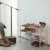 Yamazaki Shoe Rack, Steel, White, One Size