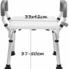 Bath Stools,Shower Stool Bath Chair Bathroom Seat - Lightweight Aluminum - Non-Slip - Adjustable Height - 200 Kg Handicapped Pregnant Woman
