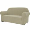 subrtex 1-Piece Stretch Sofa Cover Spandex Jacquard Fabric Slipcovers for Couch, Sofa Armchair Anti-Slip Furniture Protector (Chair, Grey)