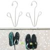 Cabilock 4pcs Steel Clo with Hooks Hanger Dry Shoe Rack Hangers Metal Slippers for Shelf Home Organizer Hook Space Boot Racks Display Drying Hous