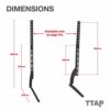 TTAP Universal Height Adjustable Table Top Pedestal TV Stand Metal Legs/TV Feet/Suitable for TV’s Ranging From 20”- 70” / Supports up to 40 Kgs