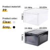 WANSEASY Drop Front Shoe Box,Set of 6,Stackable Plastic Shoe Box with Clear Door, As Shoe Storage Box and Clear Shoe Box,For Display Sneakers,Fit