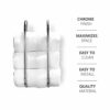 Wall Mounted Towel Rail Bathroom Storage Rail Modern Decorative Metal Wall Mount Towel Rack Organizer for Storage of Bathroom Towels Chrome/Steel