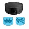 AMSAMOTION Garden Table Cover, Waterproof, Windproof, Anti-UV, Heavy Duty Rip Proof 210D Oxford Fabric Patio Set Cover, Garden Furniture Cover, R