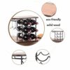 EYLINK Wine Holder Table Wine Rack | Shelf 6 Wine Bottle | Goblet 2 Wine Glass Stacking Wine Rack Stand Iron Metal Cabinet Bottle Holder Storage