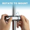OFFO Shower Head Holder, Adjustable 18-25mm Diameter Hand Shower Holder Bracket for Slide Bar,Detachable Slider Clamp Bathroom Replacement, 360 D