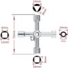 Jormftte 6-Way Utility Meter Boxes Key, Radiator Key, Electric Meter Box Key, Gas Meter Box Key, Square Triangle Round Key Water Tap Faucet Open-