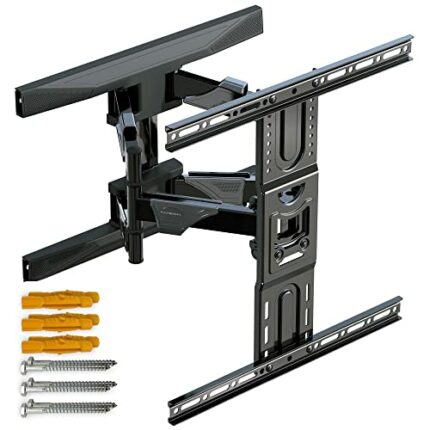 Invision TV Wall Bracket Mount for 37 40 43 55 58 65 Inch TVs - VESA 200x200mm to 400x400mm - Tilt, Swivel, Extends & Retracts - Strong Double Ar