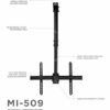 Mount-It! TV Ceiling Mount Bracket, Adjustable Height Full Motion 360 Deg Rotation Tilting Swiveling for Flat Panel LCD LED OLED Plasma TVs, Fits