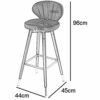 DINGZZ Bar Stool Nordic Minimalist Home Solid Wood High Stool Bar Stool Bar Chair Leisure Back Chair Stool