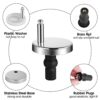 ASTER 1 Pair Universal Toilet Seat Fixing Hinges Screw, Replacement Toilet Seat Top Fix Hinges Blind Hole Fixings Nuts Screws for Top Universal T