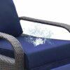 ART TO REAL Outdoor Recliner Replacement Cushion, Patio Chair Sofa Washable Cushion for Outdoor Furniture, Deep Seat, UV Resistant, Fade Resistan
