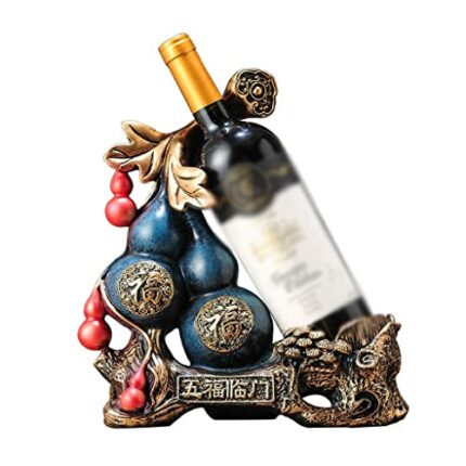CHUNYU Chinese Style Gourd Red Wine Cup Holder Wine Cabinet Red Wine Rack Ornaments Wine Bottle Decoration Display Shelf