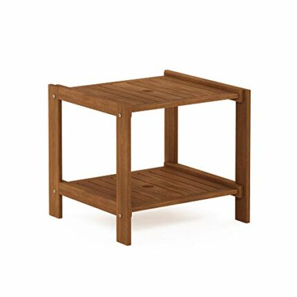 Furinno Patio Tables, Wood, Natural, 52.1 (W) x 45.5 (H) x 48 (D) cm