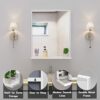 ANYHI Bathroom Wall Mirror with Shelf, White Bathroom Mirror for Wall, Rectangular Wall Hanging Mirror for Living Room Bedroom Entryway, Horizont