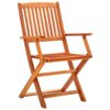 vidaXL 8x Folding Garden Chairs Outdoor Patio Terrance Backyard Furniture Wooden Foldable Dining Dinner Chair Seat Solid Eucalyptus Wood