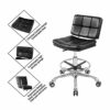 Drafting Chair Tall Office Chair for Standing Desk Adjustable Stools with Backrest & Foot Rest,Pneumatic Lifting Height,Rolling Wheels,for Studio