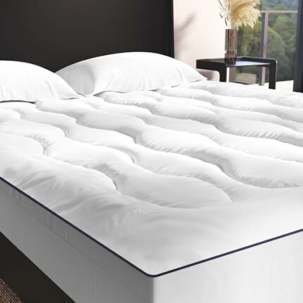 Acrali Home Quilted Fitted Super King Mattress Toppers – Heavy filled Mattress Protector – Mattress Cover – Mattress Pad for Sofa bed Caravan Cam