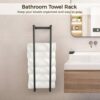 Towel Rack, Bathroom Towel Holder, Wall Mounted Towel Holder, Rolled Up Towel Wall Holder, Stainless Steel Organizer for Rolled Towels, 2-Bar Rol