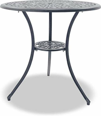 Centurion Supports POSITANO Garden & Patio Grey Cast Aluminium Bistro Table