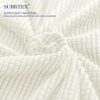 subrtex Recliner Chair Cover Stretch Recliner Slipcover 1 Piece Furniture Protector Anti Slip (Cream)