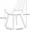 dining chair Kitchen Dining Room Furniture Chairs Kitchen Dining Chairs Set Of 4 With Artificial Leather Soft Seat And Golden Metal Legs For Livi