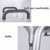 Bath Stools,Shower Stool Bathroom Chair with Armrests Lightweight Aluminum with Backrest Non-Slip Height Adjustable Capacity 200 Kg