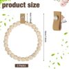 2 Pcs Boho Towel Rack Rustic Handmade Wood Towel Ring Wooden Hand Towel Stand Wall Mounted Farmhouse Hand Towel Holder Decorative Boho Rustic Far