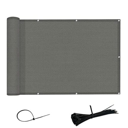 AXT SHADE Balcony Privacy Protective Screens HDPE Weatherproof with UV Protection for Balcony (0.9X6m, anthracite)