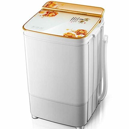 CHUNYU Portable Compact Full-Automatic Laundry Load Capacity Washing Machine Washer/Spinner W/Drain Pump (Color : D)