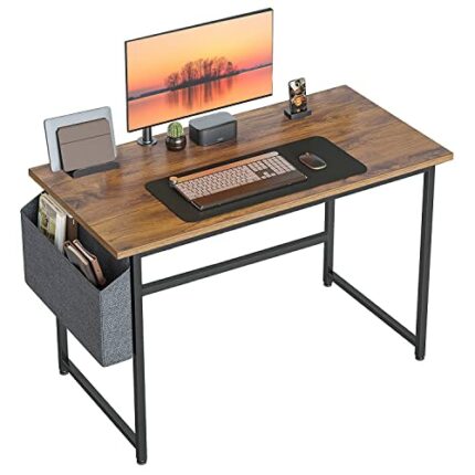 GROSSē Computer Desk 81 cm, Home Office Small Writing Study Desk, Modern Simple Style Laptop Table with Storage Bag, Simple Assembly, Industrial