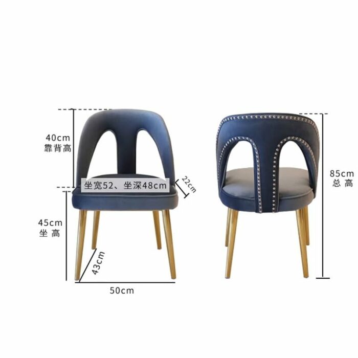 LUKEO Kitchen Dining Chair Hotel Home Living Room Chairs Office Design Makeup Interior Decoration