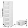 Tuzsocr Set of 6 Clear Shoe Boxes, Shoe Organiser, Installation Free, Stackable Transparent Plastic Shoe Box with Lid for Ladies/Men 34 X 25 X 16