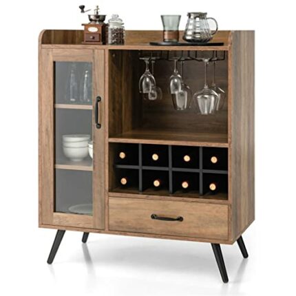 DSHGDJF Wine Cabinets Storage Buffet Cabinets Cabinets With Wine Racks And Glass Shelves