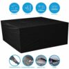 ARIZEC Garden Table Cover with Airvent, Extra Thick 600D Garden Furniture Covers, Patio Furniture Cover, Waterproof Windproof 170x94x71cm