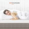 Sweetnight King Size Mattress Topper , 4 Inch Gel Memory Foam Mattress Topper with Elasticized Corner Straps, Breathable & Comfort Pressure Relie