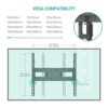 TIPTOP GEAR TV Wall Bracket for 32-60 Inch Flat & Curved TVs, Swivels Tilts Extends, Double Arm Full Motion TV Wall Mount Holds up to 45kg, Max.