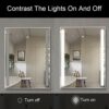 Anti-Fog Bathroom Mirror, Rectangle LED Vanity Mirror, Wall Mounted Bathroom Mirror, Lighted Vanity Mirror with Touch Switch, IP44 Waterproof, 80