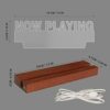 YuanDian Vinyl Wall Mount, Light up Now Playing Vinyl Record Stand Wall Mount, Now Spinning Wooden Acrylic Holder for Vinyl Album Display and Sto