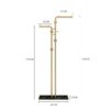 WALNUT Coat and Hat Rack Floor To Floor Household Gold Hanger Bedroom Simple Storage Clothes Shelving Metal Shelf (Color : A, Size : Light Grey)