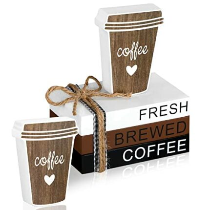Valentine's Day Tiered Tray Decor Winter Coffee Table Decor Christmas Kitchen Decorations for Home (Coffee)