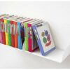TEEbooks Bookshelf - Set of 2 shelves - Steel - White - 45 x15 x 25 cm - For large format books, comics, art books