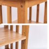ARPHASLE End Table with Storage Shelf Basket, Narrow Bedside Table, Slim Coffee Tables, Solid Oak Wood,Classic Nightstand, Sofa Table for Living
