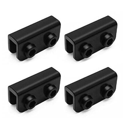 BODYA 4Pcs 2-Way Pop-up Gazebo Replacement Connector Spare Parts Rectangular Bracket Set Black