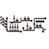 Wine racks metal Loft Retro Industrial Style Shelf Iron Art Solid Wood Water Pipe Wall-mounted Wine Rack Wine Rack Glassware Rack Goblet Holder