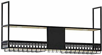 EYLINK Wine Racks,Wall-Mounted Wine Rack Hanging Wine Glass Rack Ceiling Decoration Shelf for Bars,Restaurants,Kitchens Bar Floating Shelf Ceilin
