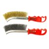Tried + Tested Wire Brush Set of 2 Brass & Steel - Light & Heavy Duty Cleaning Rust Remover