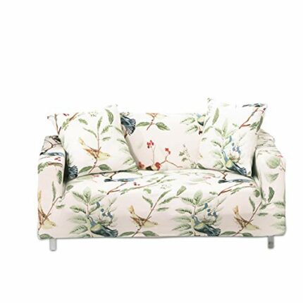 PETCUTE Stretch Sofa Slipcovers Elastic Sofa Cover 3 Seater Polyester Spandex Sofa and Loveseat Covers Flower Pattern
